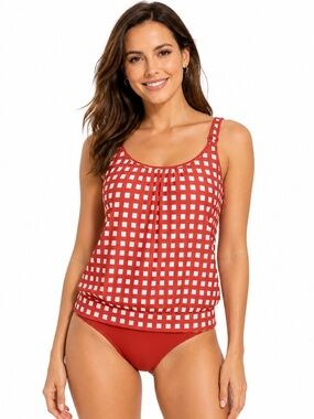 Sea Level Swim.  Eco Essentials Blouson Tank Singlet‎ Top.